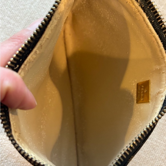 Fendi Black and Brown Cosmetic Pouch - Picture 4 of 7